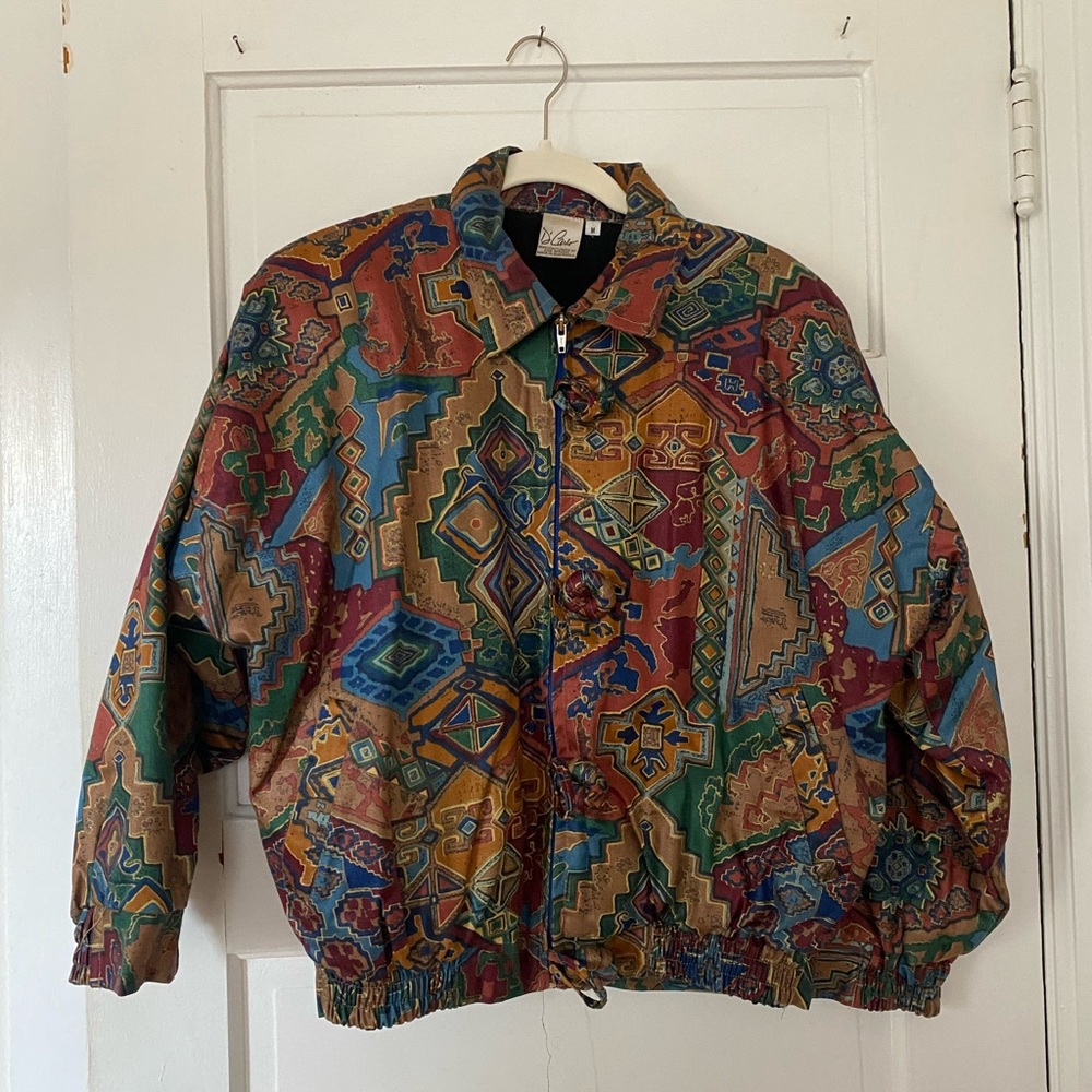 Vintage Multicolor Geometric Jacket